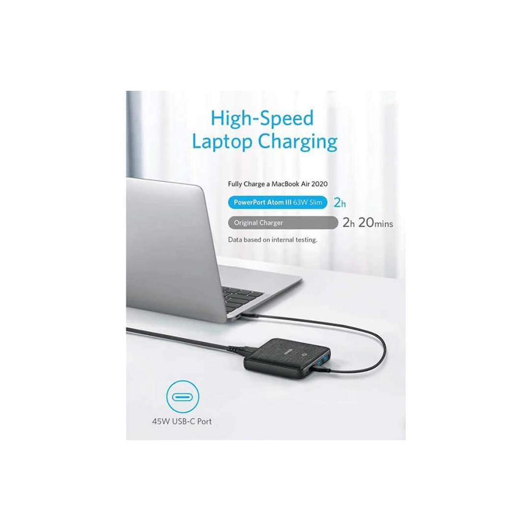 Anker PowerPort Atom III Charger 63W Slim in Qatar Anker PowerPort Atom III Charger 63W Slim in Qatar